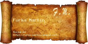 Furka Martin névjegykártya